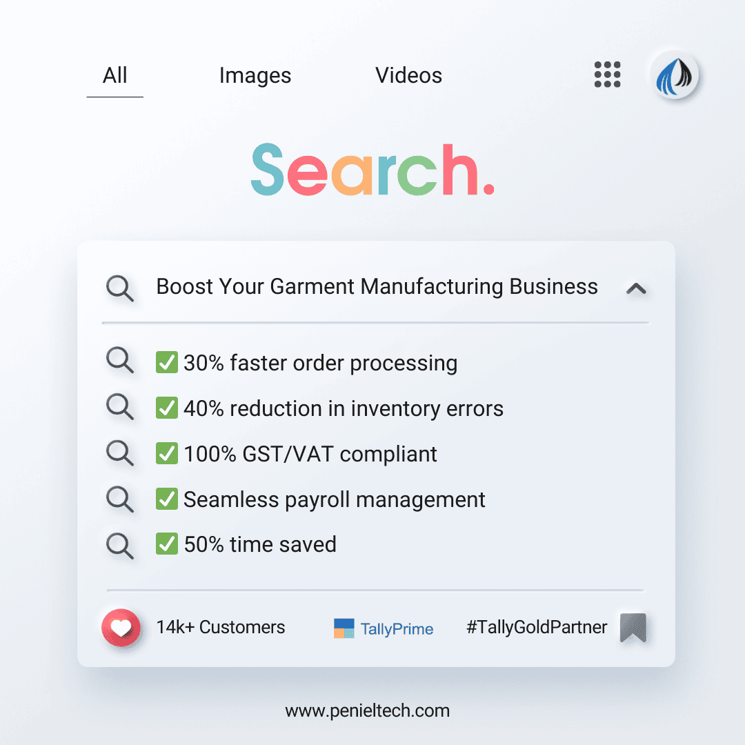 Boost Your Garment Manufacturing Business with Tally ERP