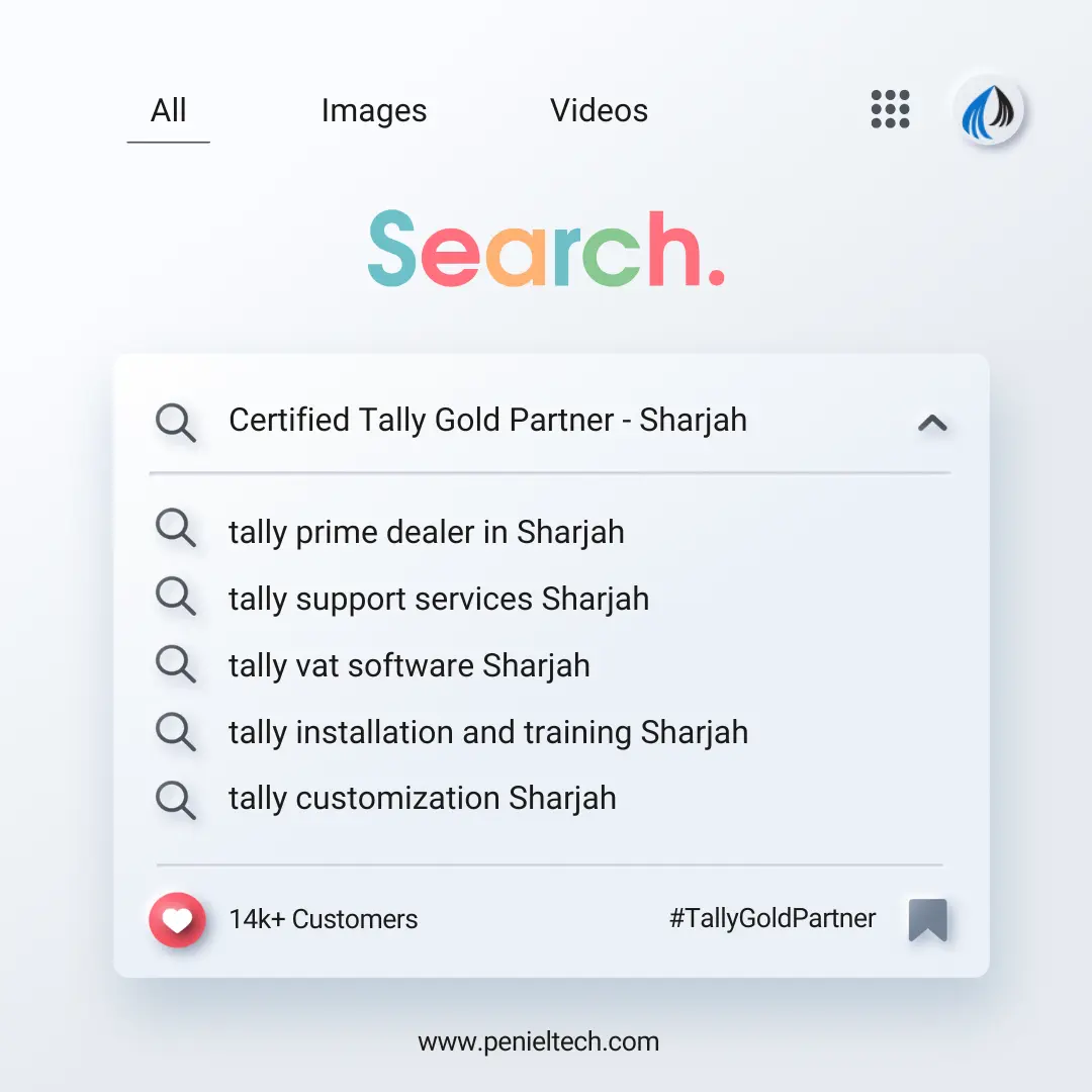 Certified Tally Gold Partner - Sharjah - Penieltech