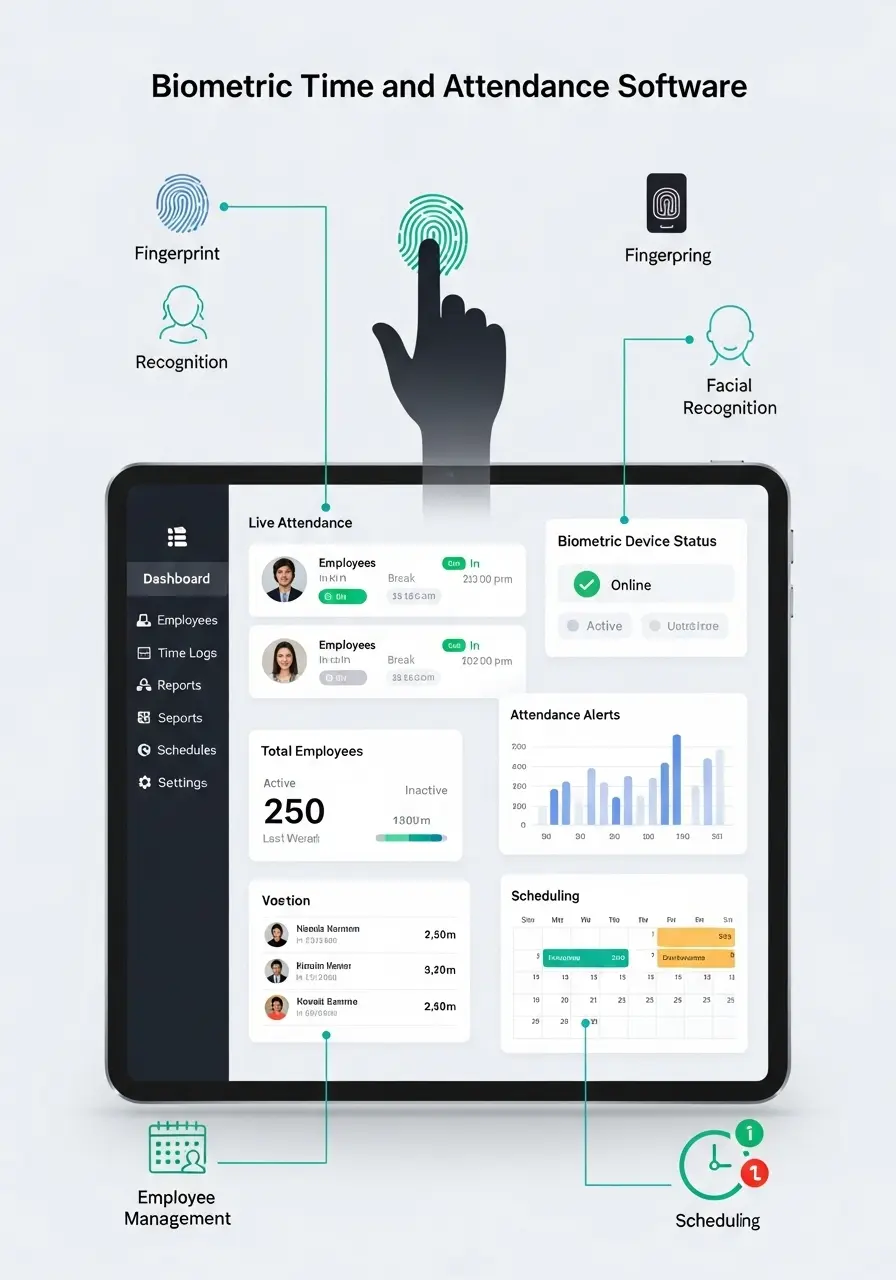 Features of Biometric Time and Attendance Software
