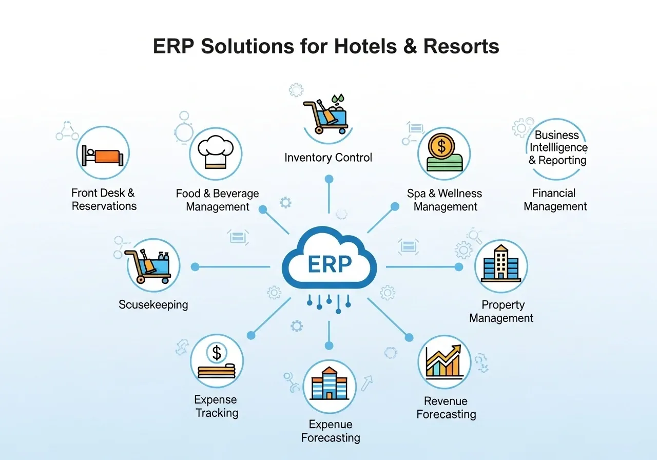 Features of ERP solutions for hotels and resorts - Penieltech