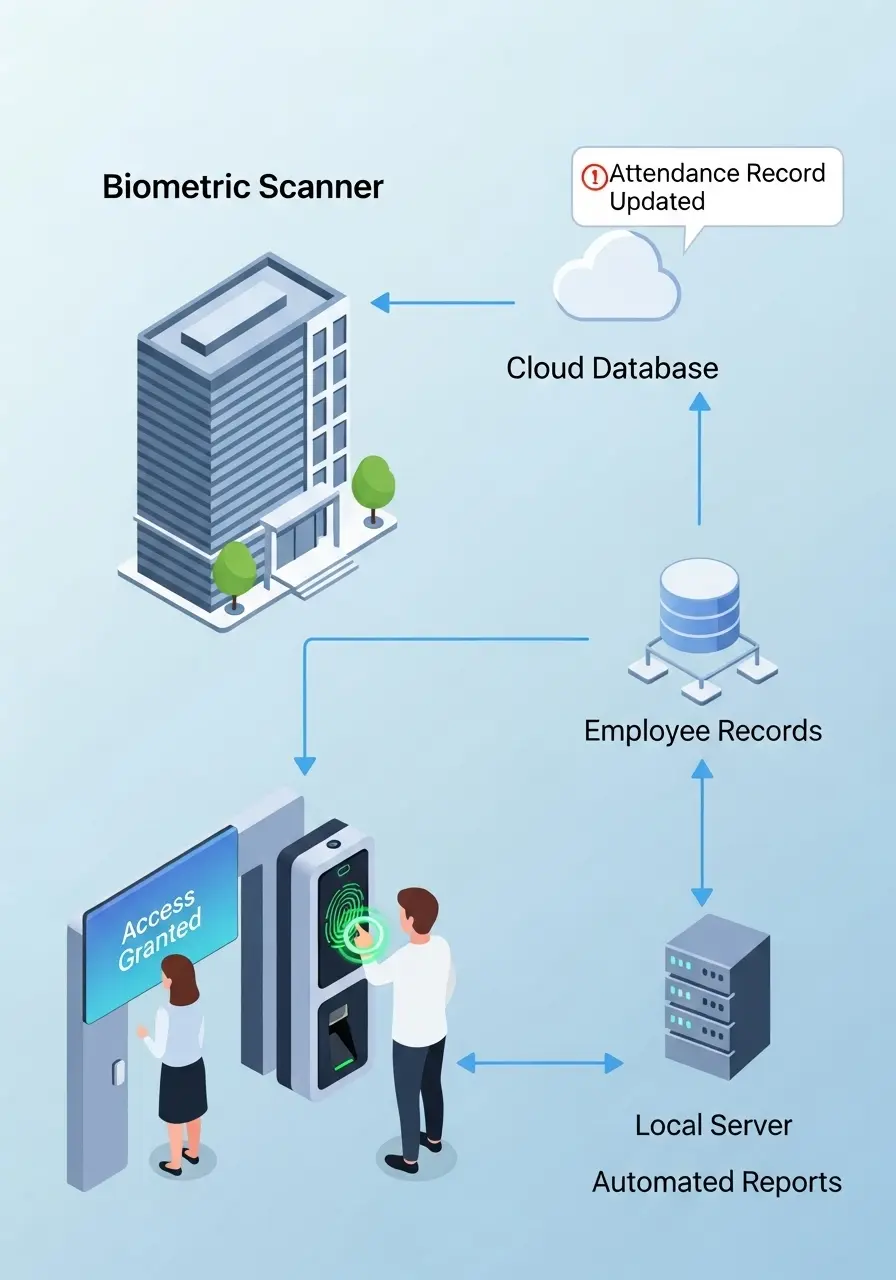 How Does a Biometric Attendance Automation Solution Work?