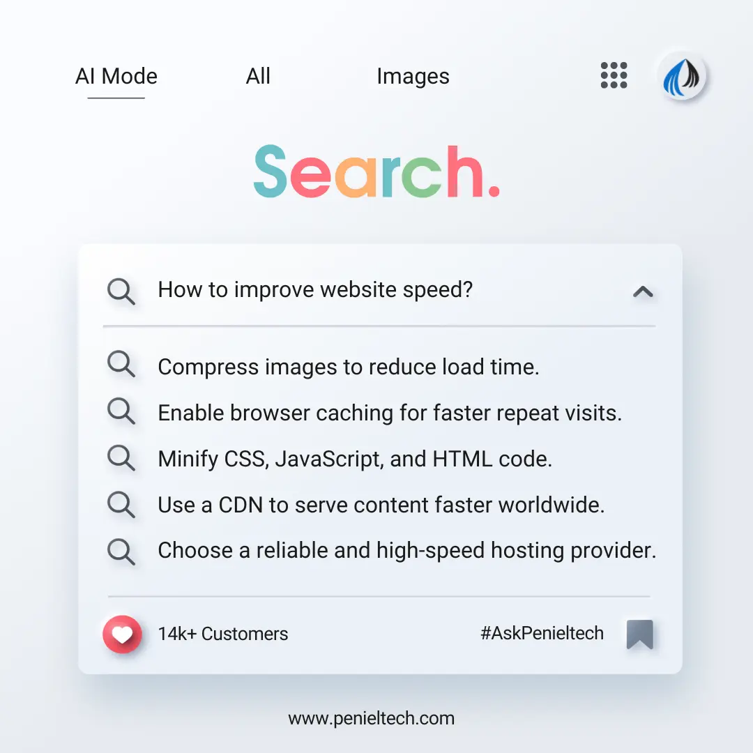 How to improve website speed - Penieltech