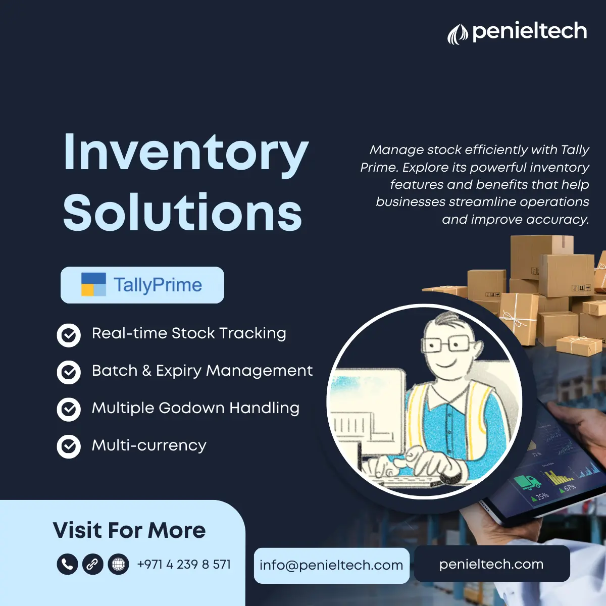 Manage stock efficiently with Tally Prime