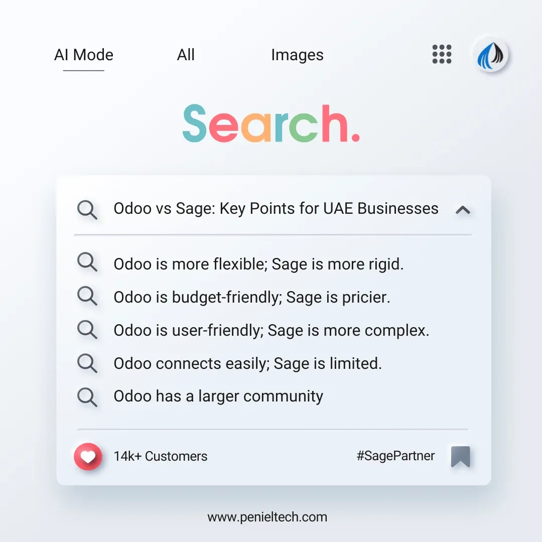 Odoo vs Sage - Penieltech