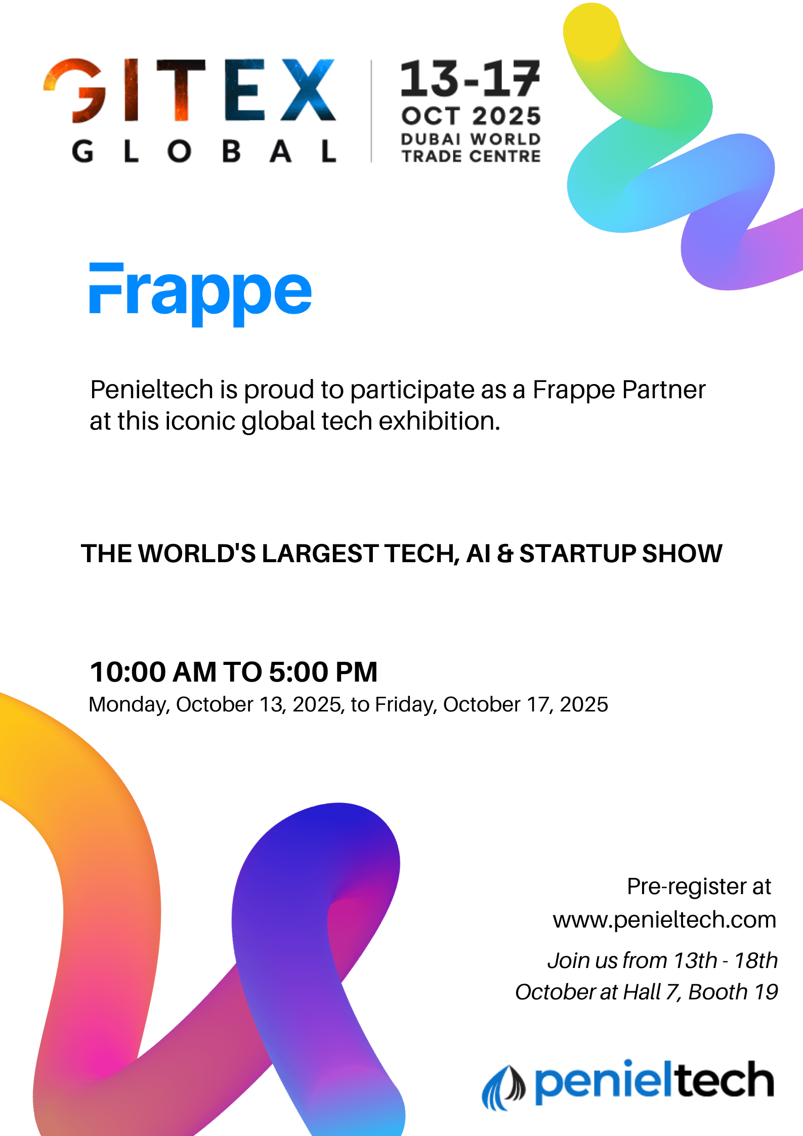Penieltech is proud to participate as a Frappe Partner at this iconic global tech exhibition