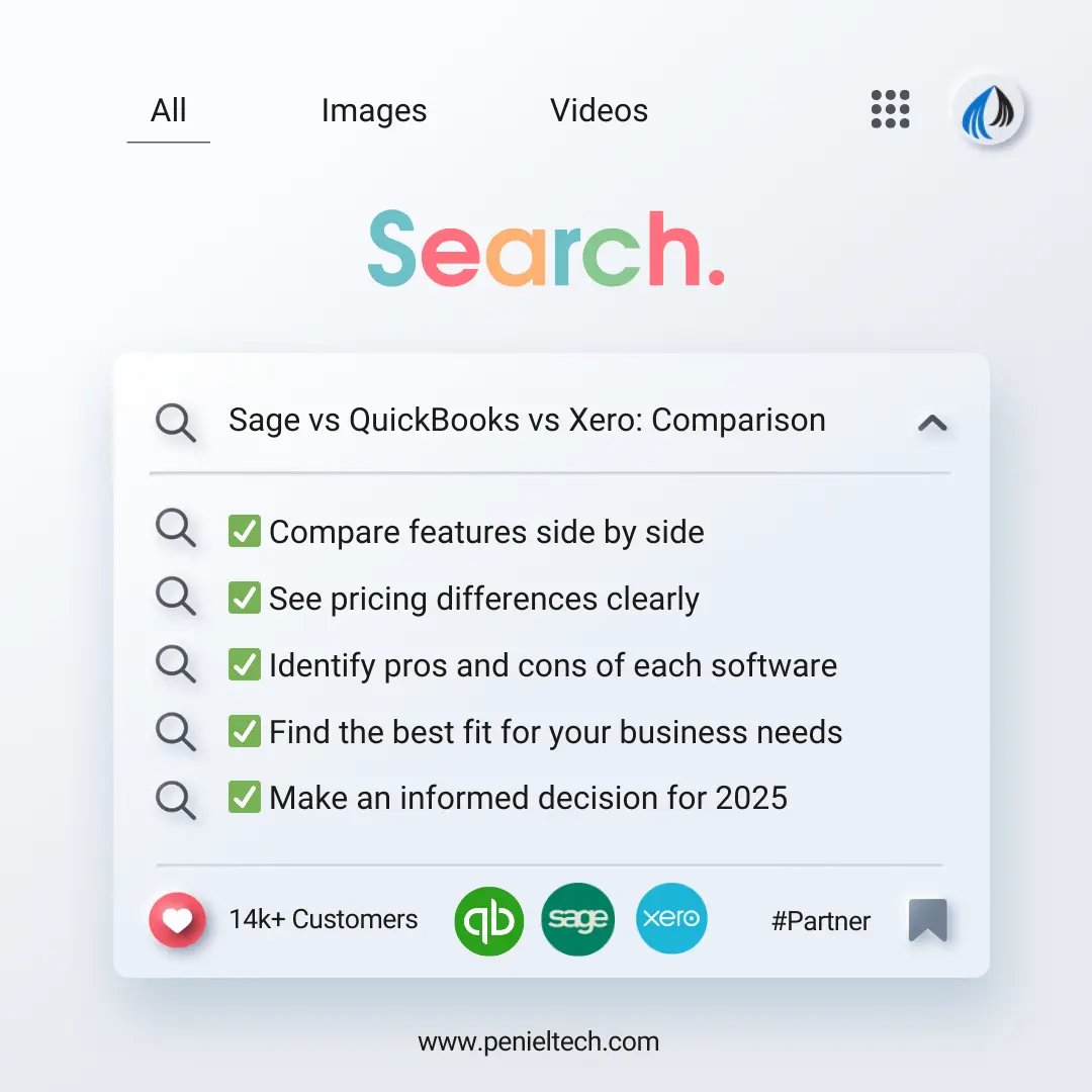Sage vs QuickBooks vs Xero - Penieltech