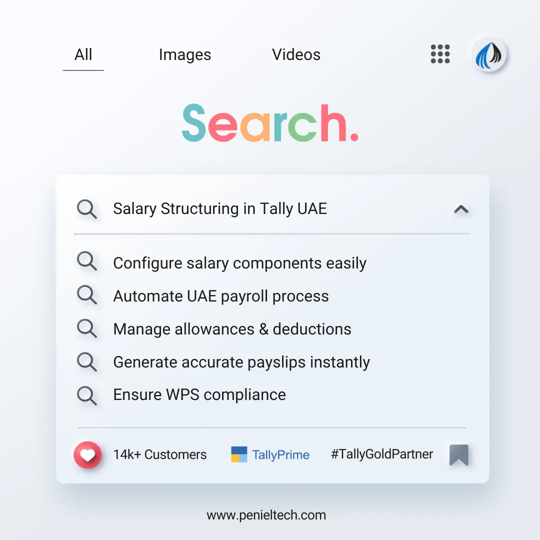 Salary Structuring in Tally UAE - Penieltech