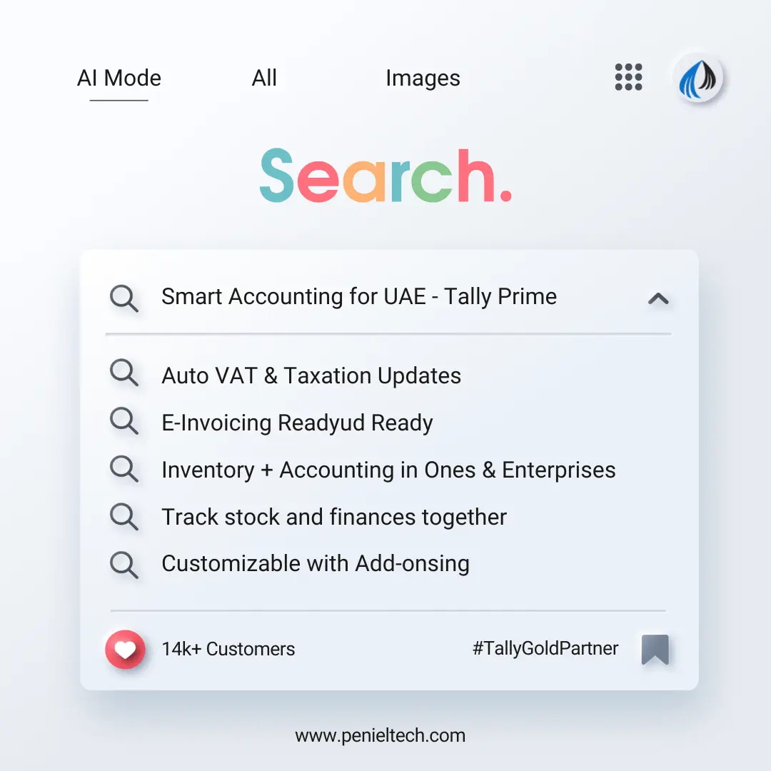 Smart Accounting for UAE - Tally Prime - Penieltech