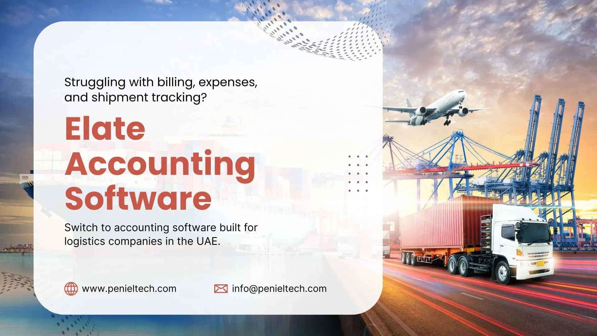Switch to accounting software built for logistics companies in the UAE-Penieltech