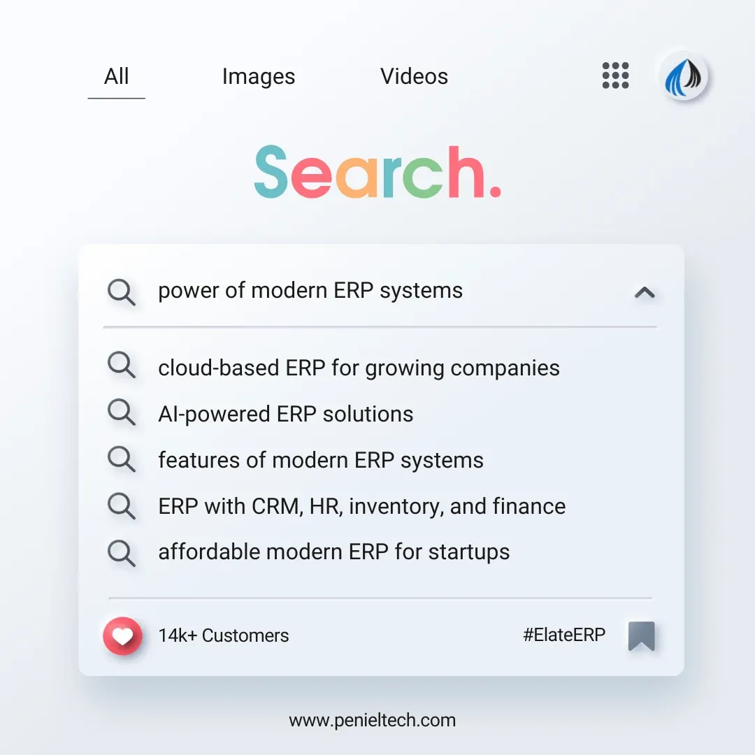power of modern ERP systems - Elate ERP by Penieltech